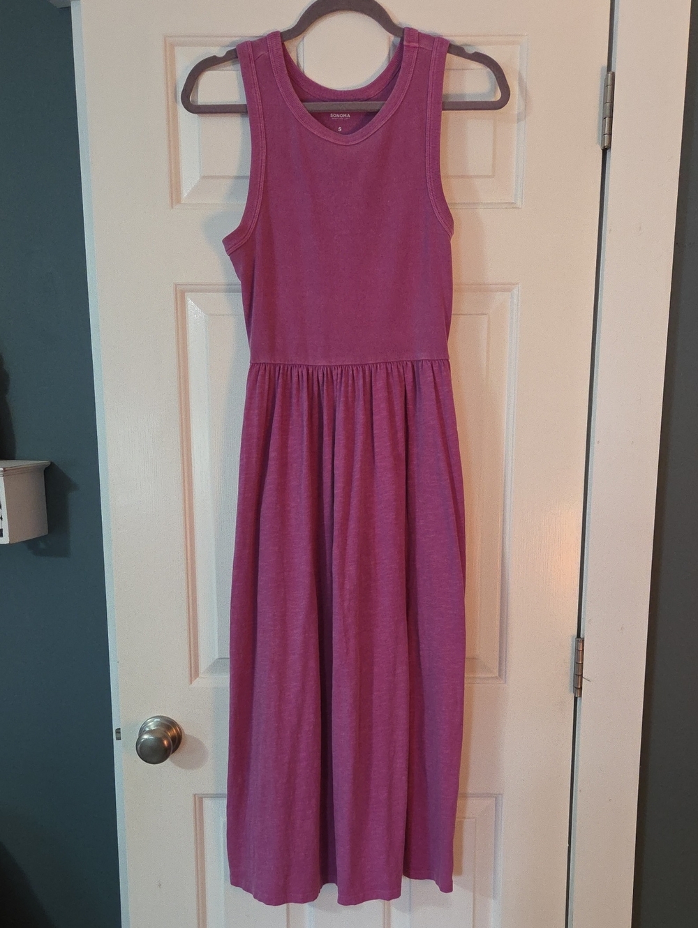 Sleeveless Knit Tank Maxi Dress With Pockets